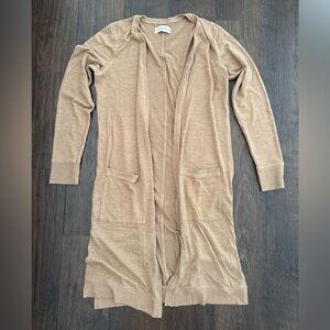 Abercrombie Tan Cardigan Duster Sweater
